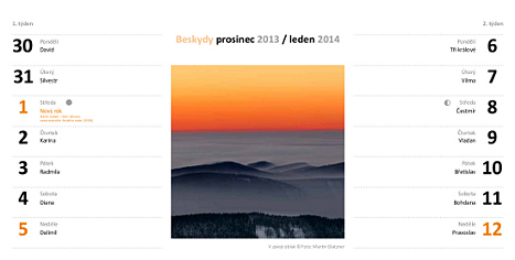 Kalendárium pro prosinec 2013 / leden 2014