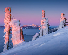 leden: Lysá hora z Kněhyně © Foto: Martin Glatzner