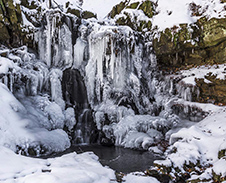 leden: Tošenovský vodopád © Foto: Petr Pazdírek