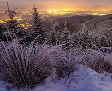 prosinec 2019 / leden 2020: Noční výhled z Lysé hory © Foto: René Kajfosz
