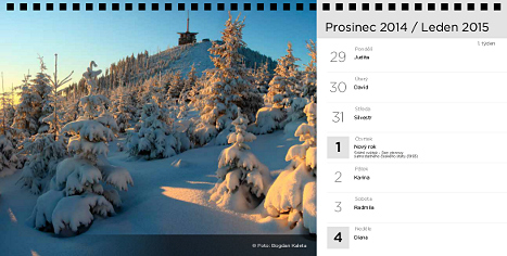 Kalendárium pro prosinec 2014 / leden 2015