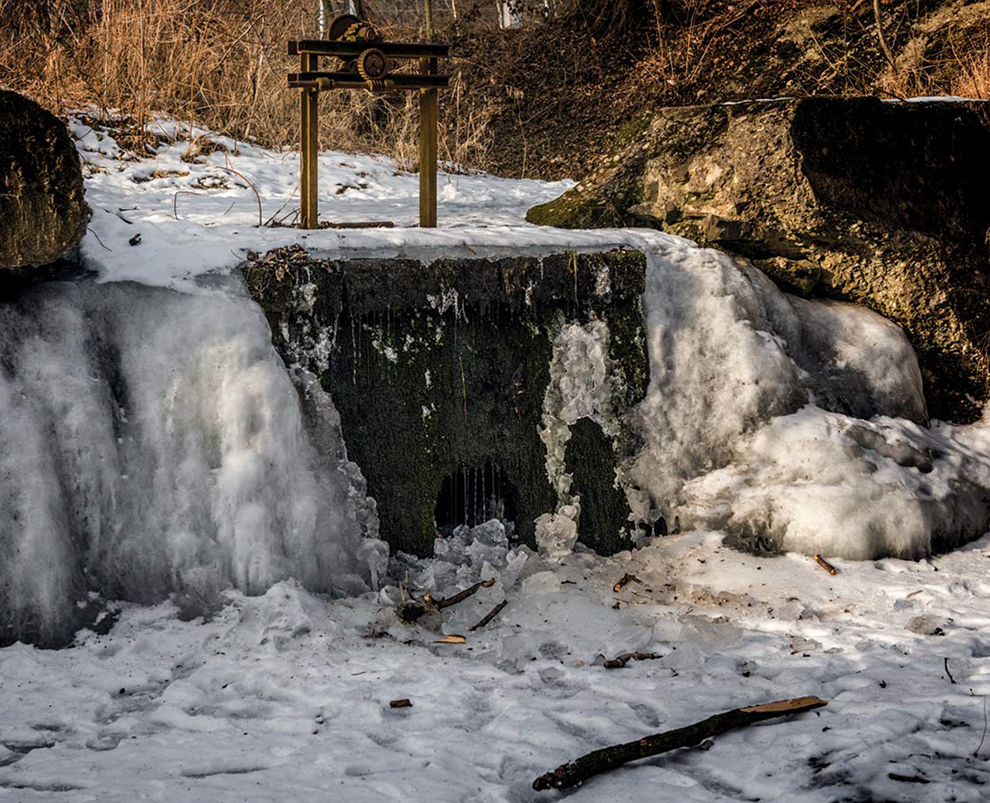 leden: Jez u bývalého koupaliště, Dolní Lhota-Zátiší © Foto: Petr Pazdírek